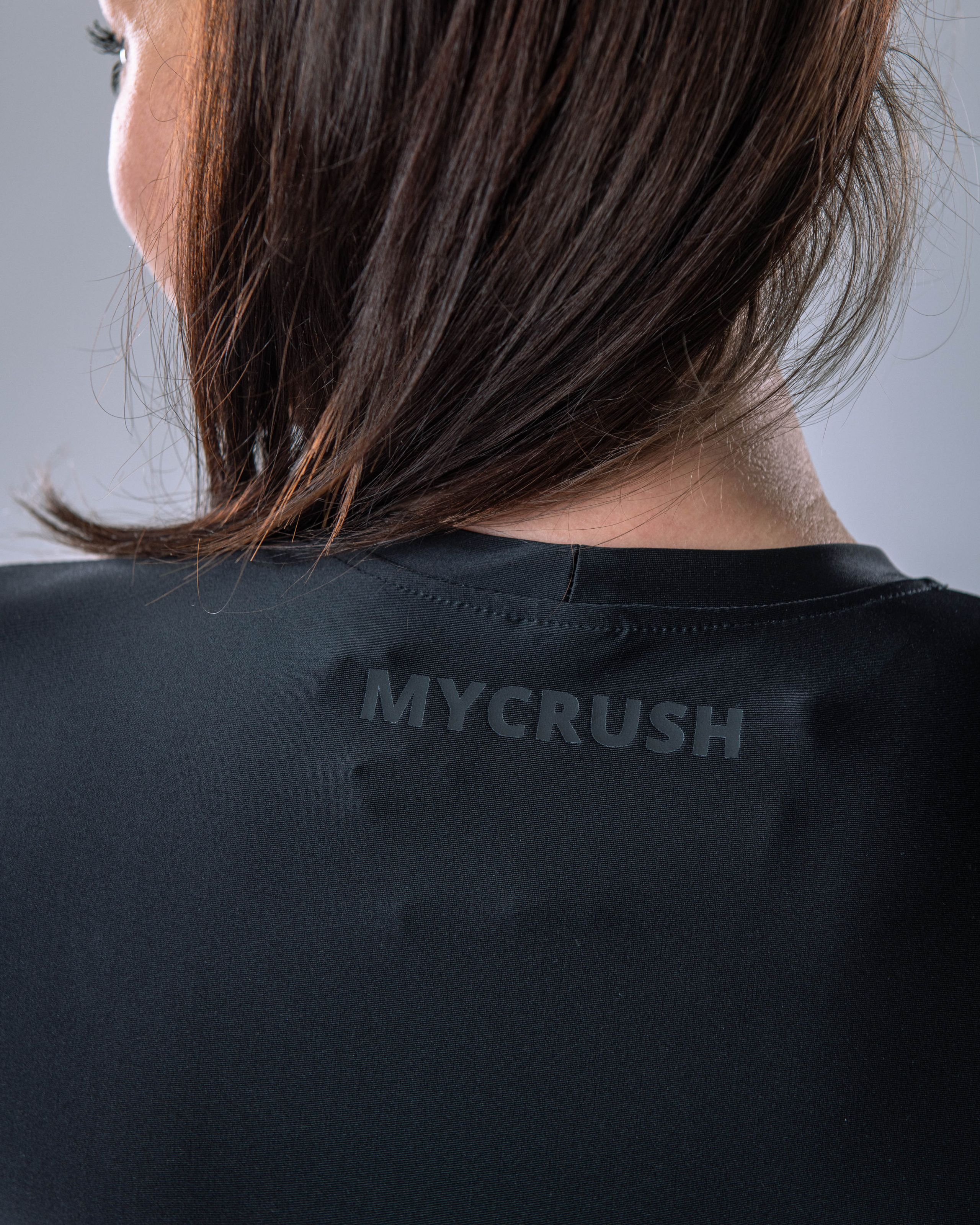 LYCRA Long-Sleeve Crop Top Black M-5