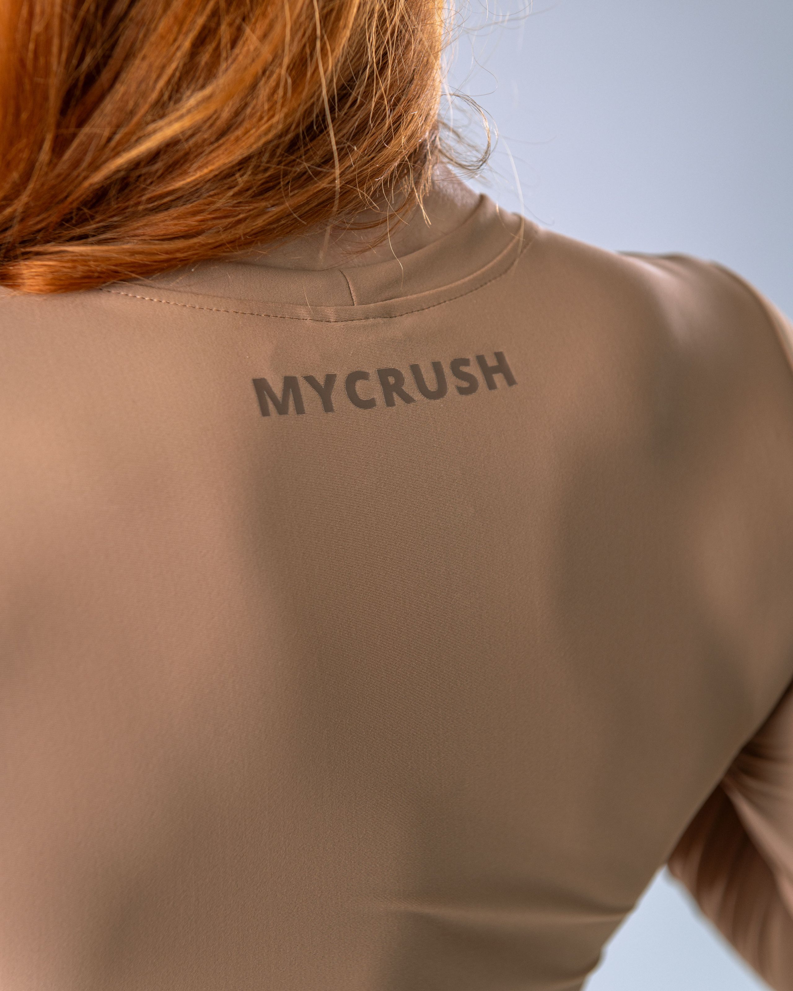 LYCRA Long-Sleeve Crop Top Nude M-8