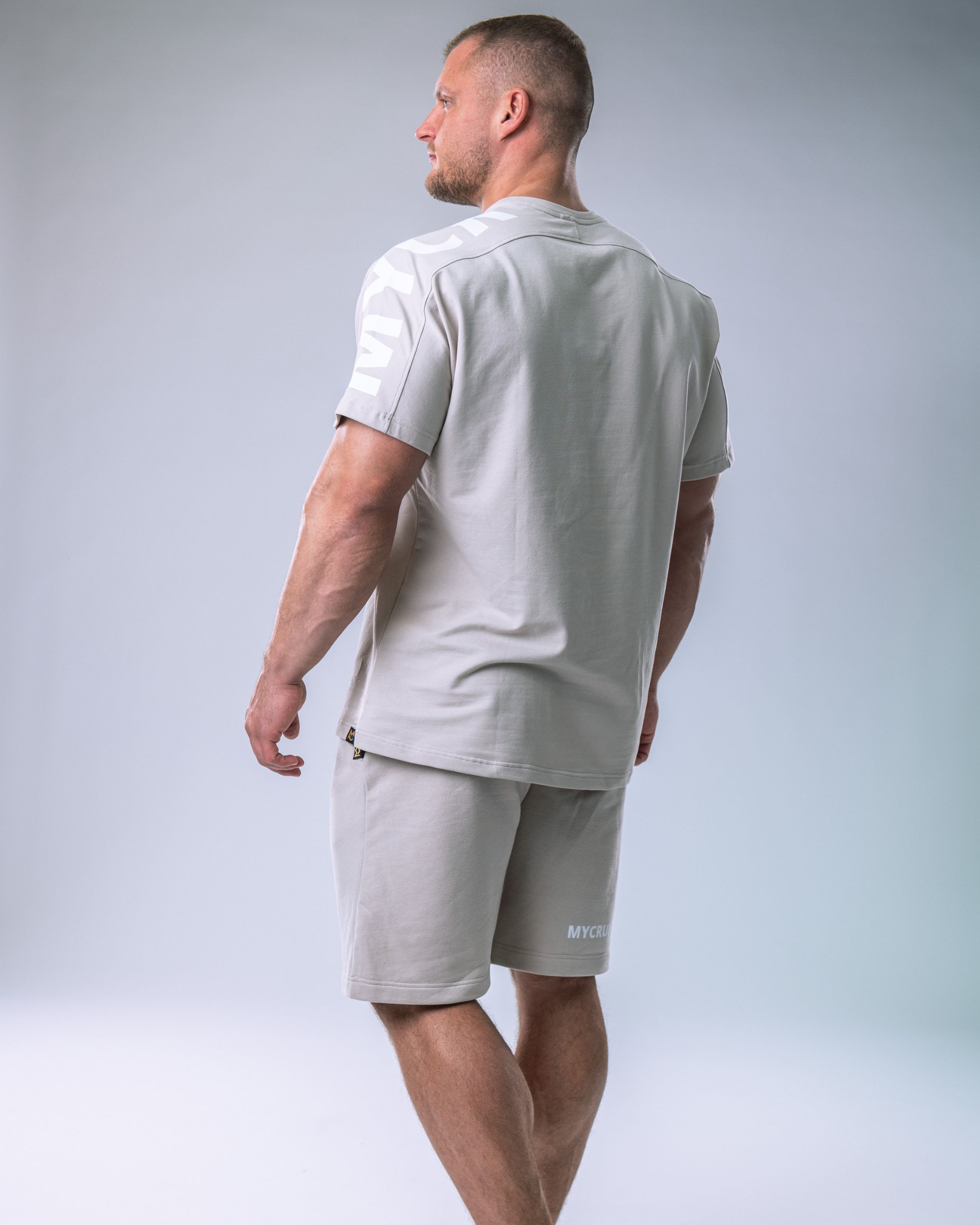 Men’s T-shirt Oversize Large print Beige L-3