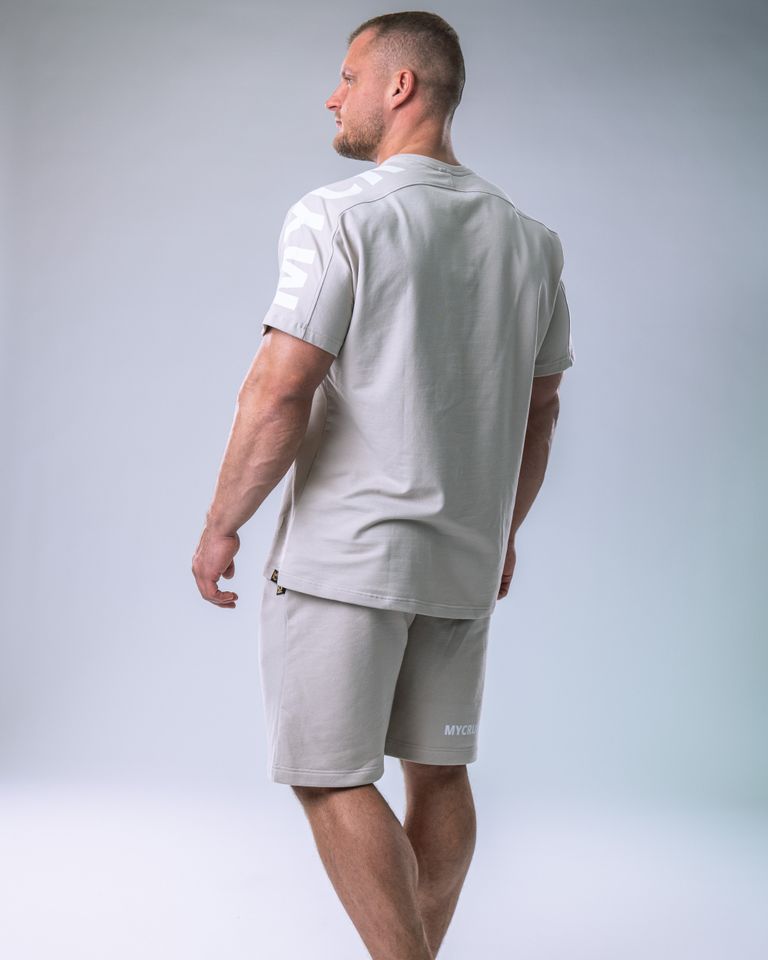 Men’s T-shirt Oversize Large print Beige L-2
