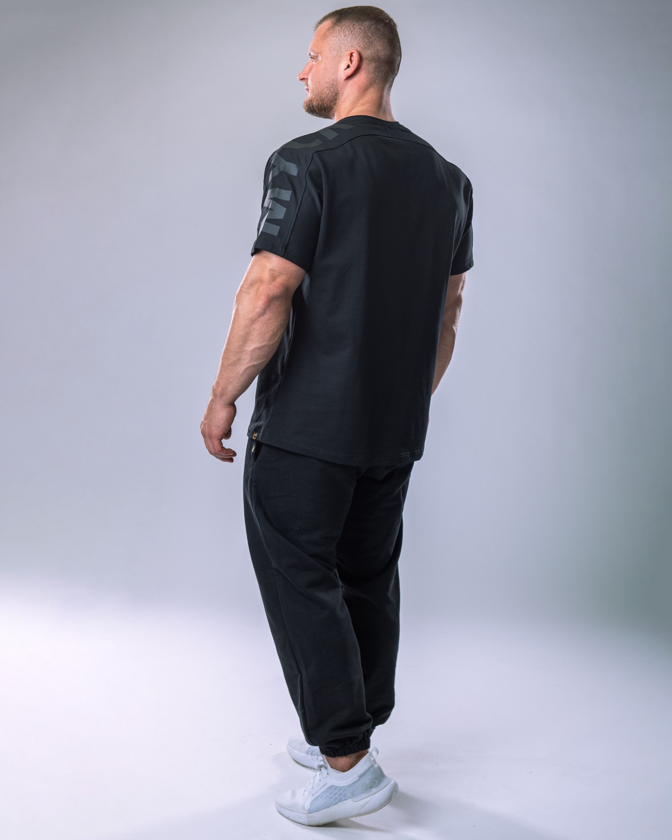Men’s T-shirt Oversize Large print Black XL-1