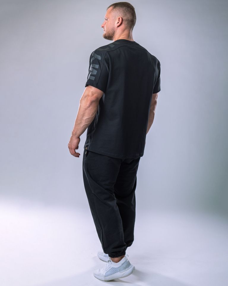 Men’s T-shirt Oversize Large print Black XL-0