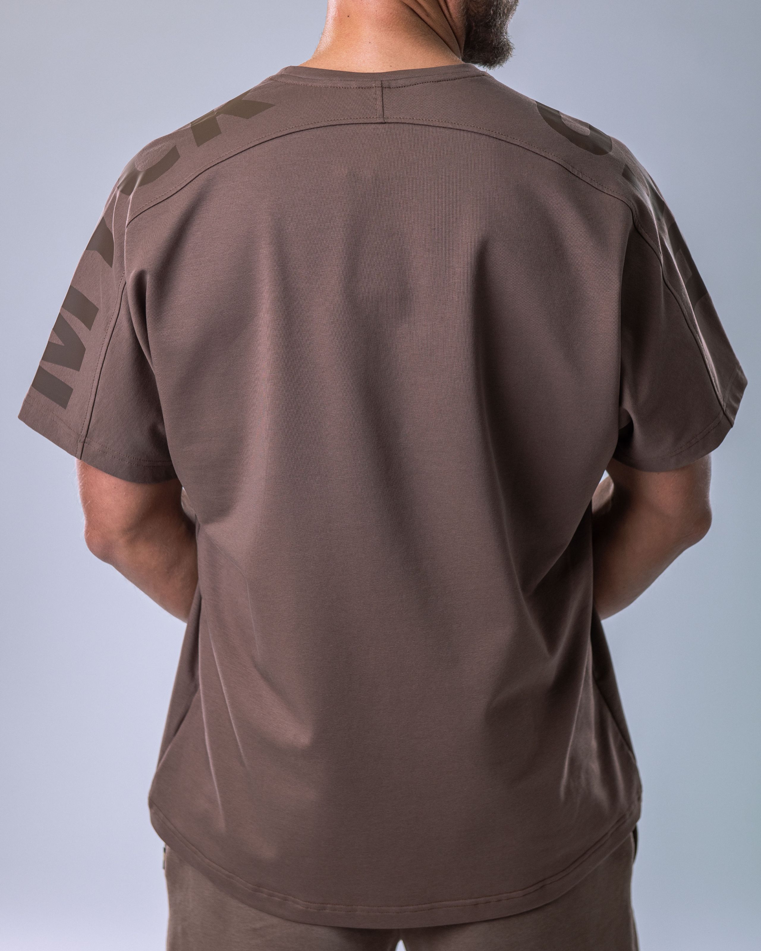 Men’s T-shirt Oversize Large print Brown L-2