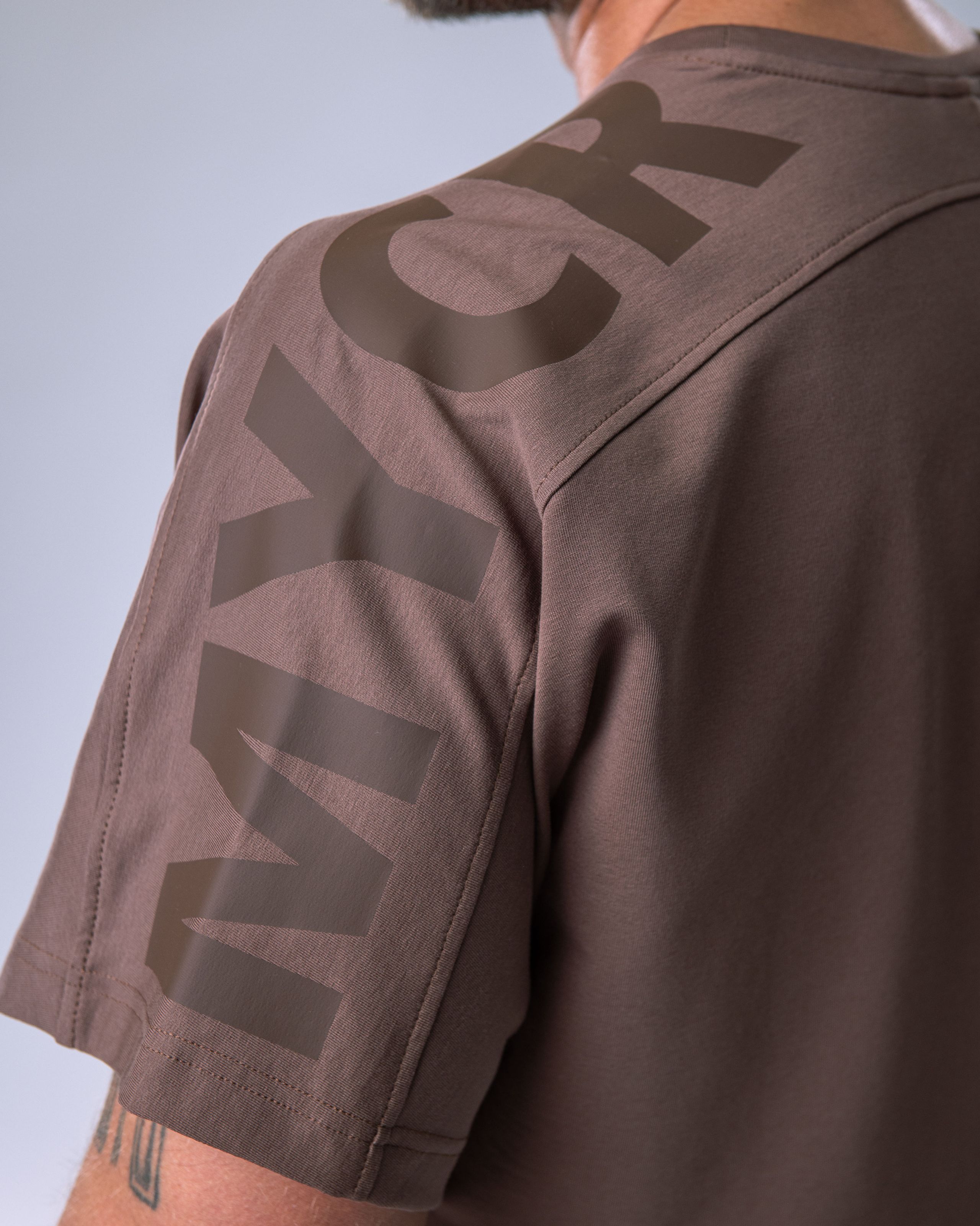 Men’s T-shirt Oversize Large print Brown L-3