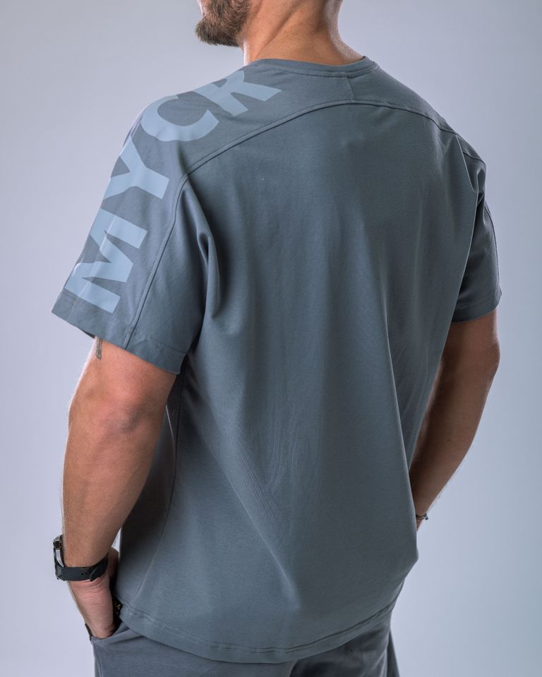 Men’s T-shirt Oversize Large print Grey XL-0