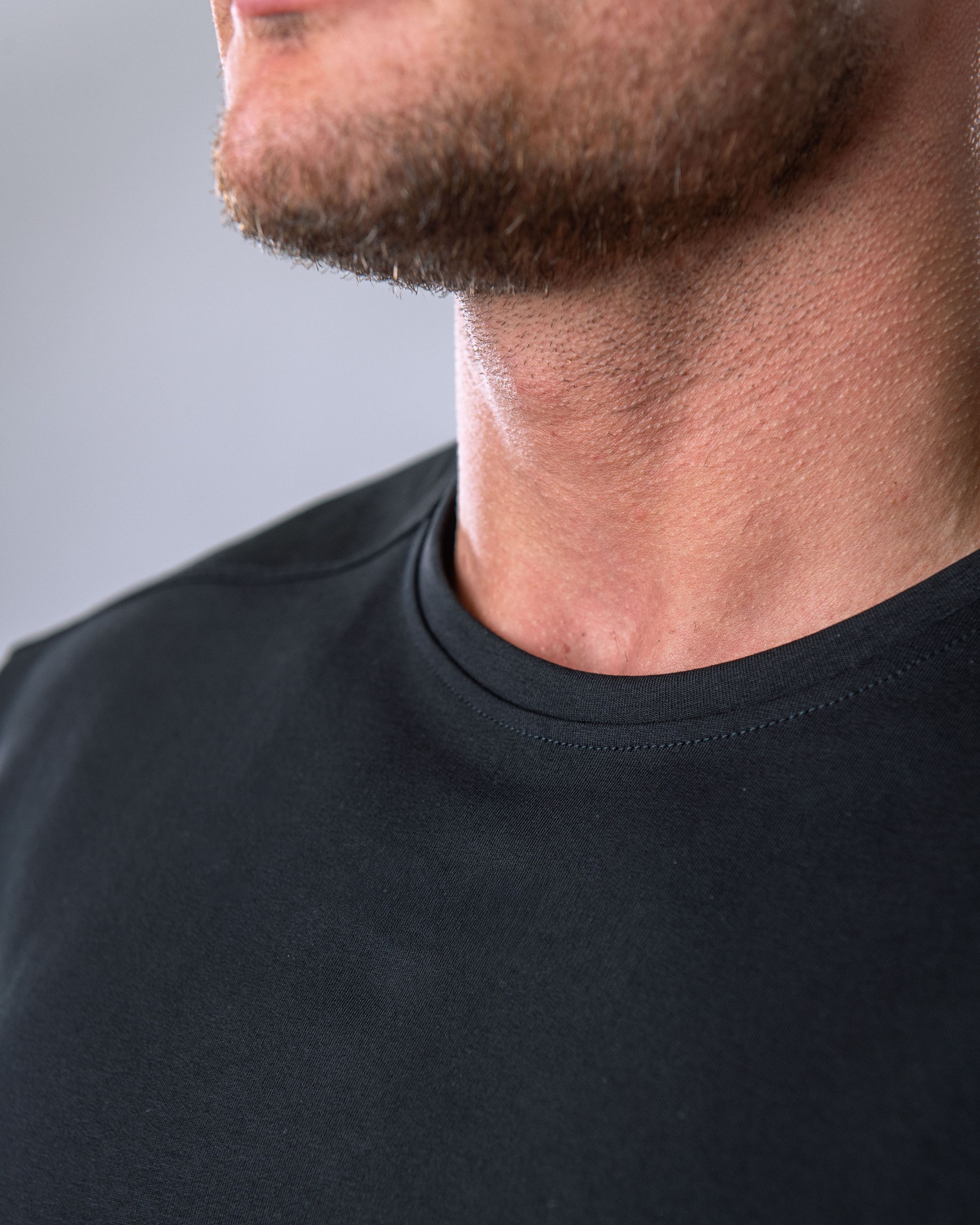 Men’s T-shirt Oversize Plain Black L-3