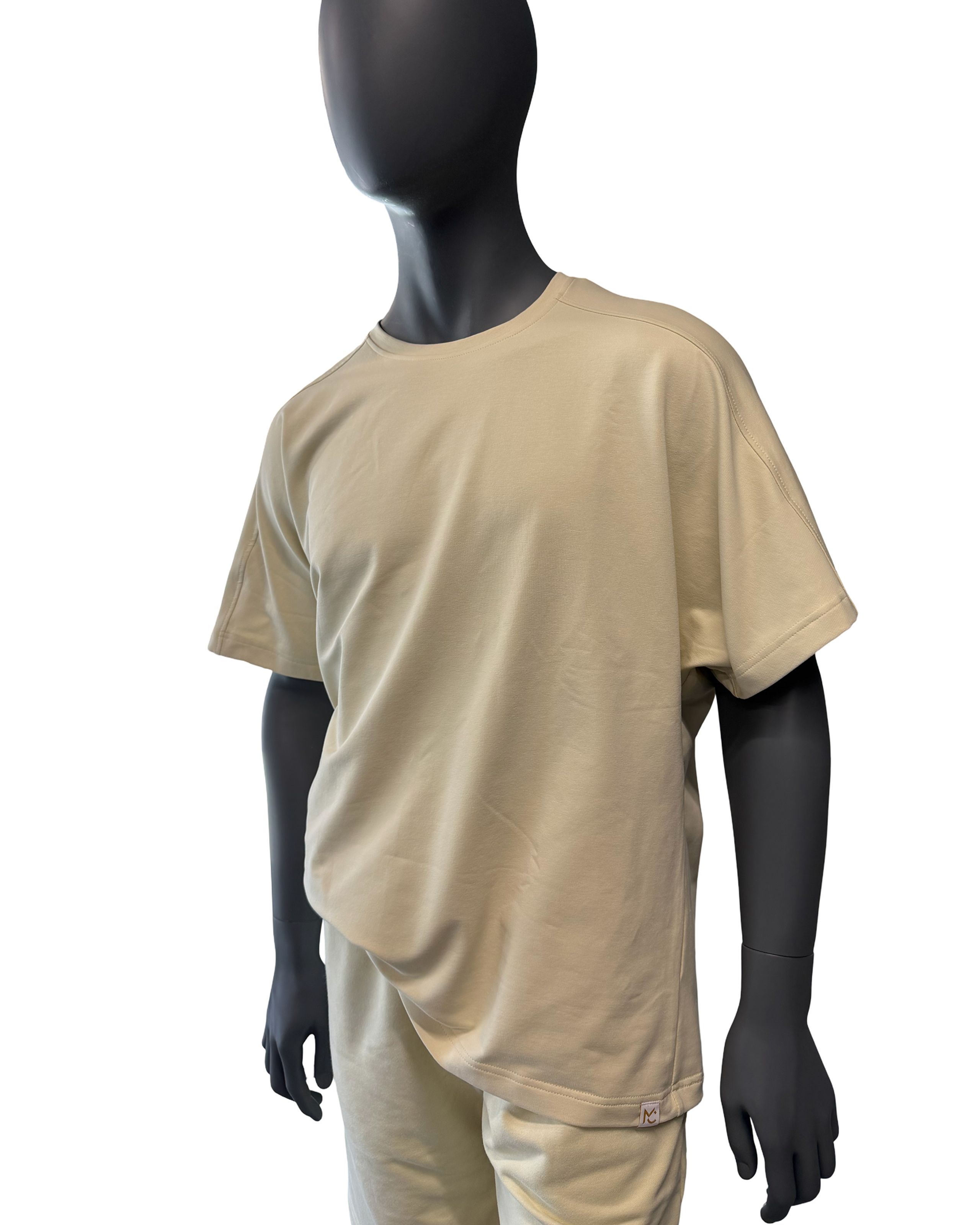 Men’s T-shirt Oversize Plain Yellow XL-0