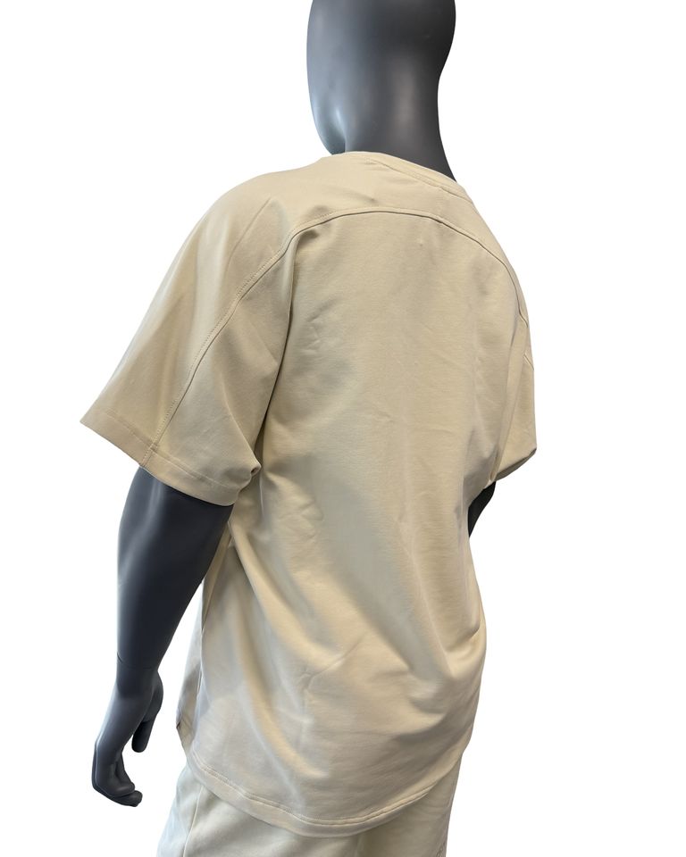 Men’s T-shirt Oversize Plain Yellow XL-0