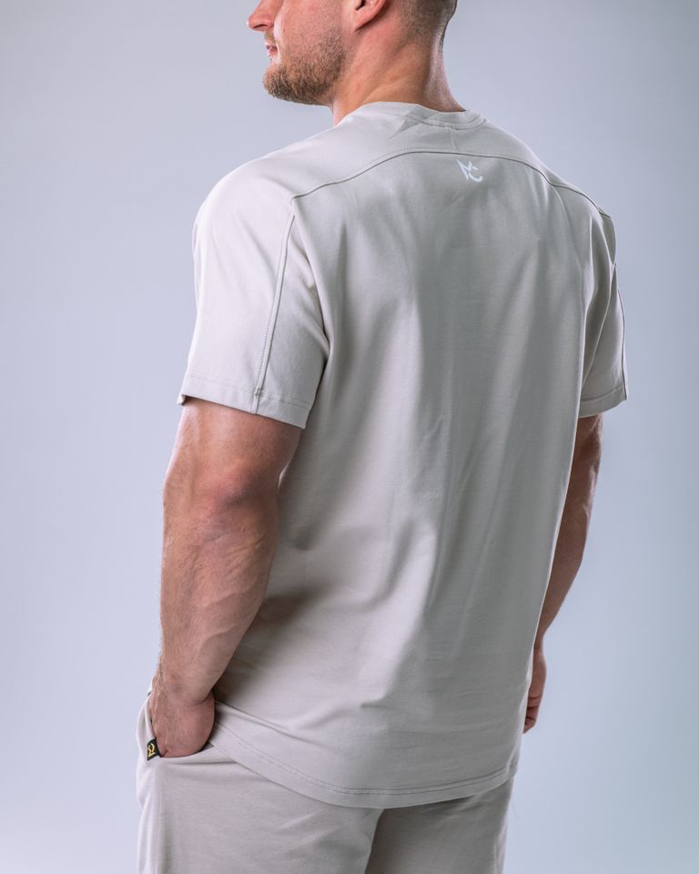 Men’s T-shirt Oversize Small print Beige XL-1