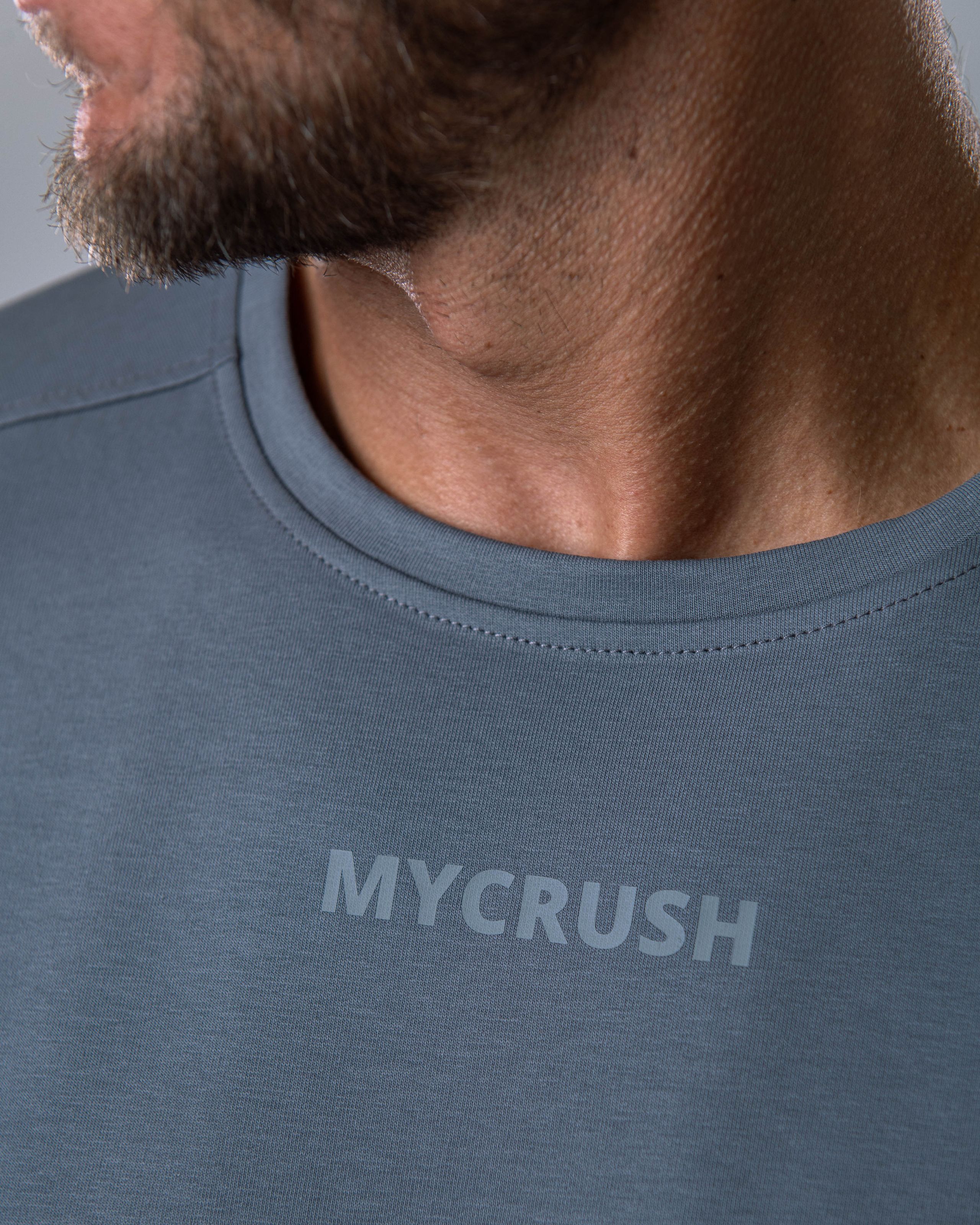 Men’s T-shirt Oversize Small print Grey XL-5