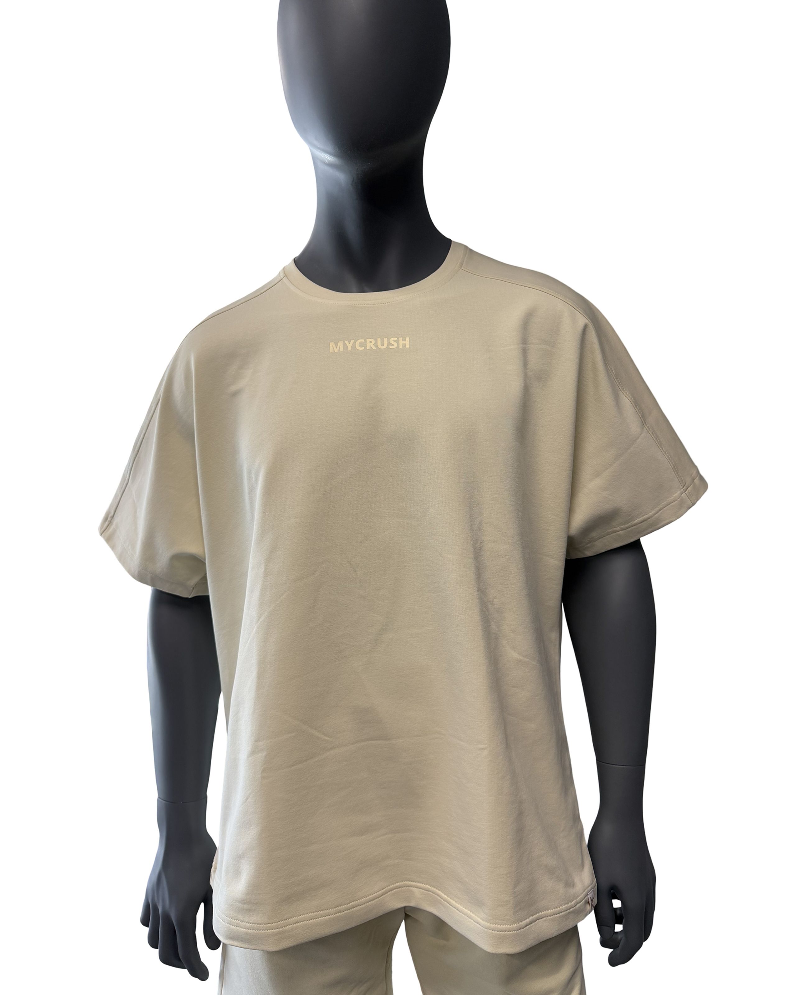 Men’s T-shirt Oversize Small print Yellow XL-0