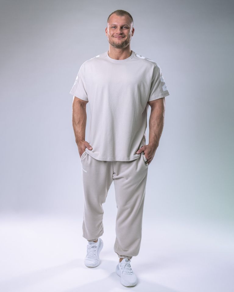 Unisex Joggers Regular Beige XL-1