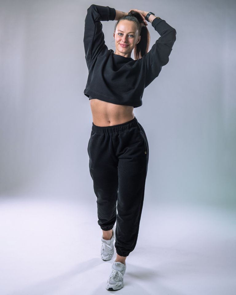 Unisex Joggers Regular Black L-1