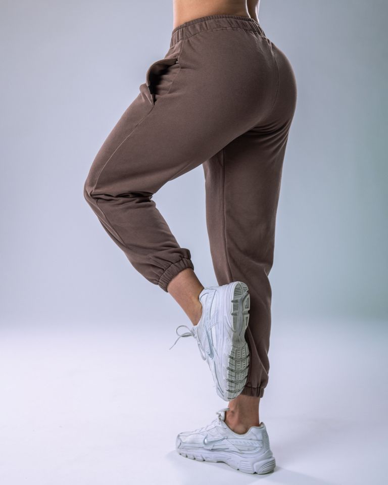 Unisex Joggers Regular Brown M-3