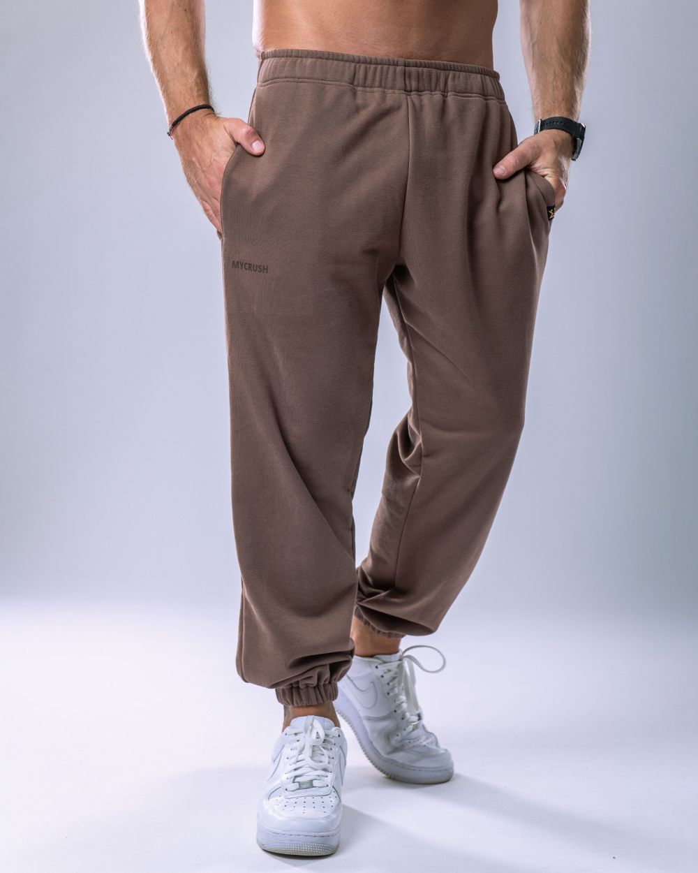 Unisex Joggers Regular Brown S
