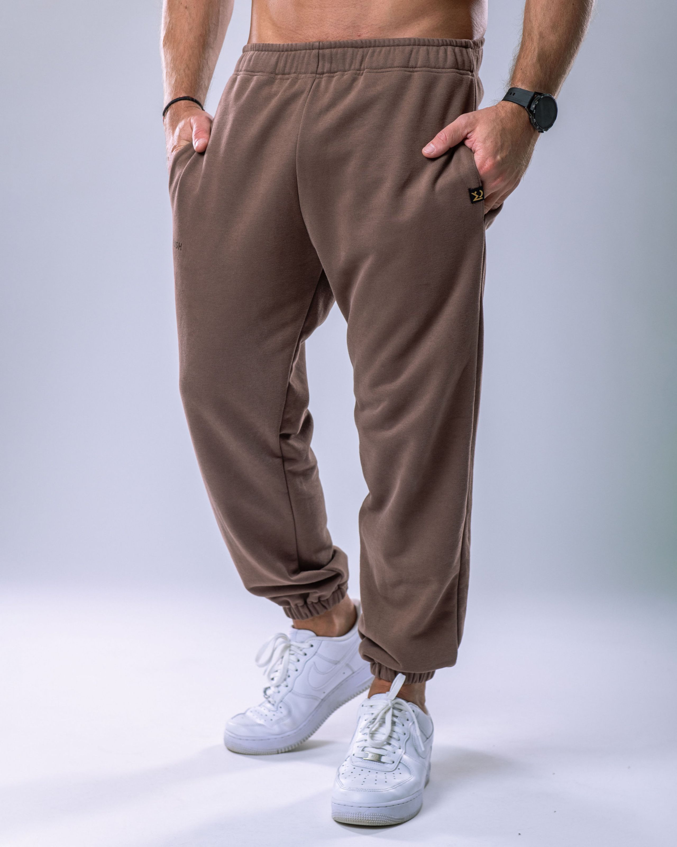 Unisex Joggers Regular Brown S-3