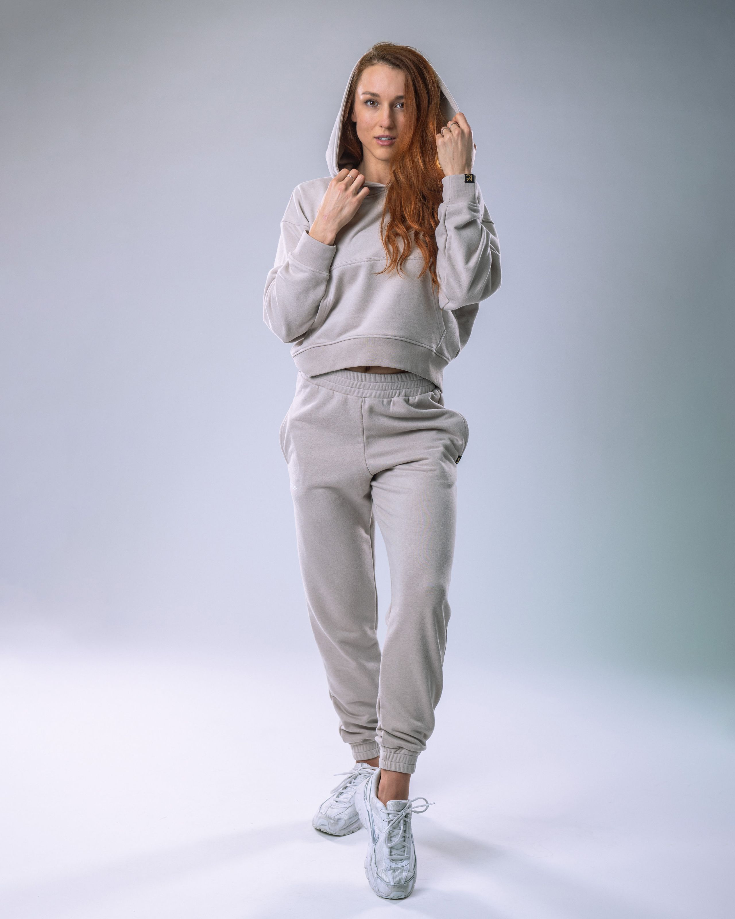 Women’s Hoodie Oversize Beige M-1