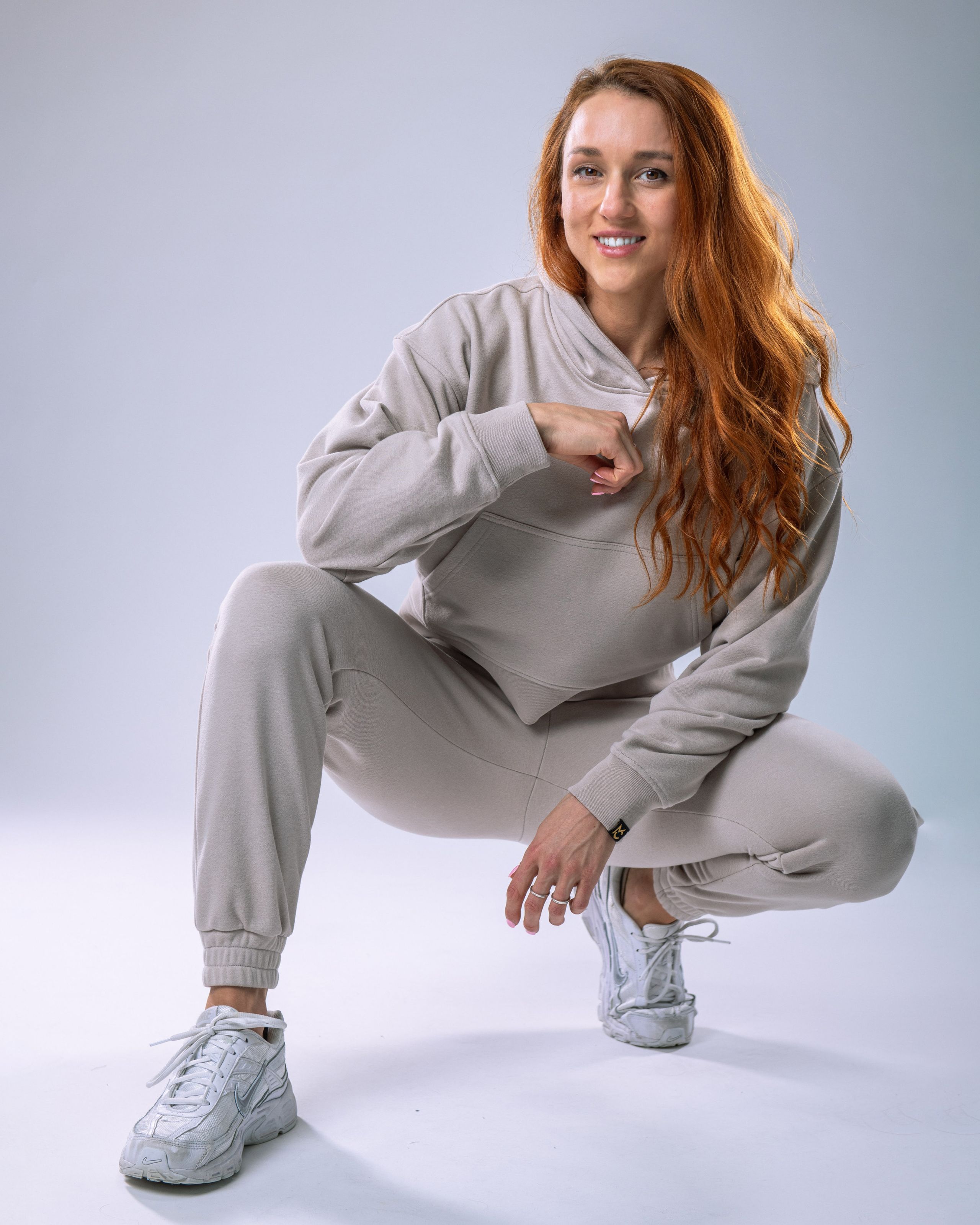 Women’s Hoodie Oversize Beige S-6