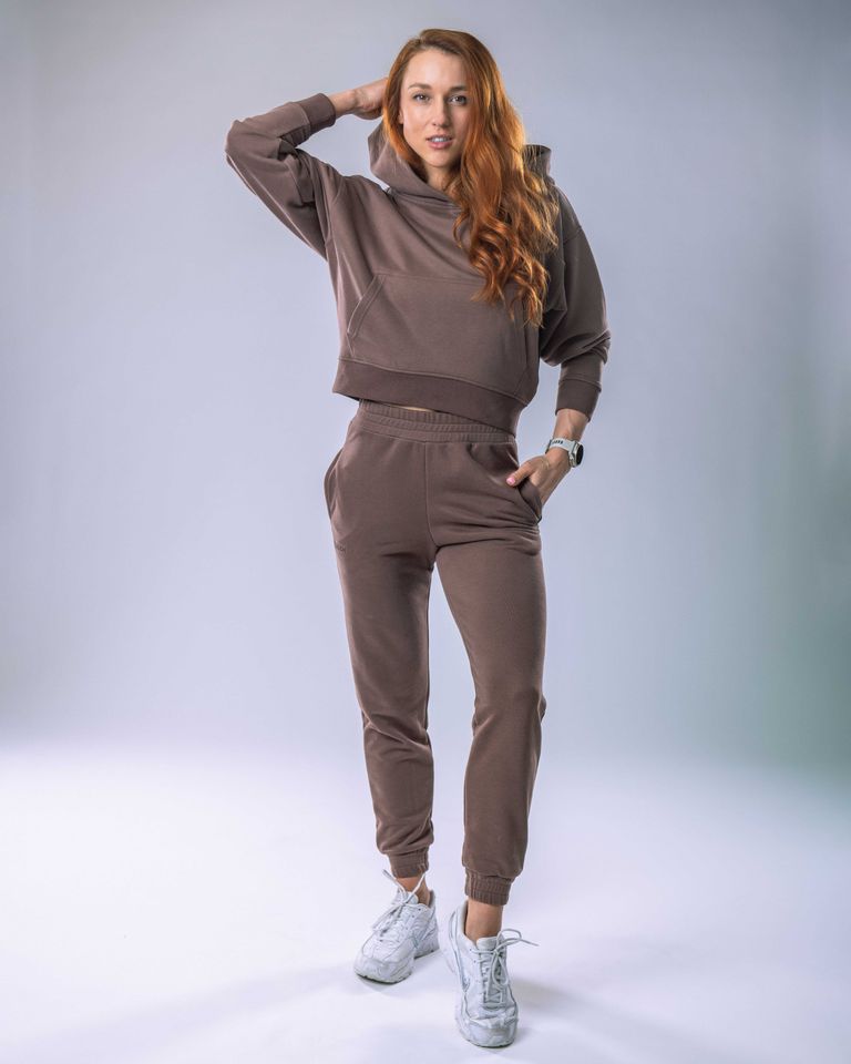 Women’s Hoodie Oversize Brown L-0