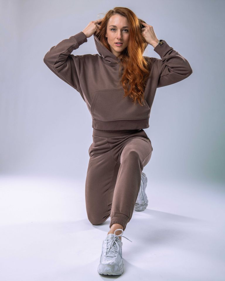 Women’s Hoodie Oversize Brown L-3