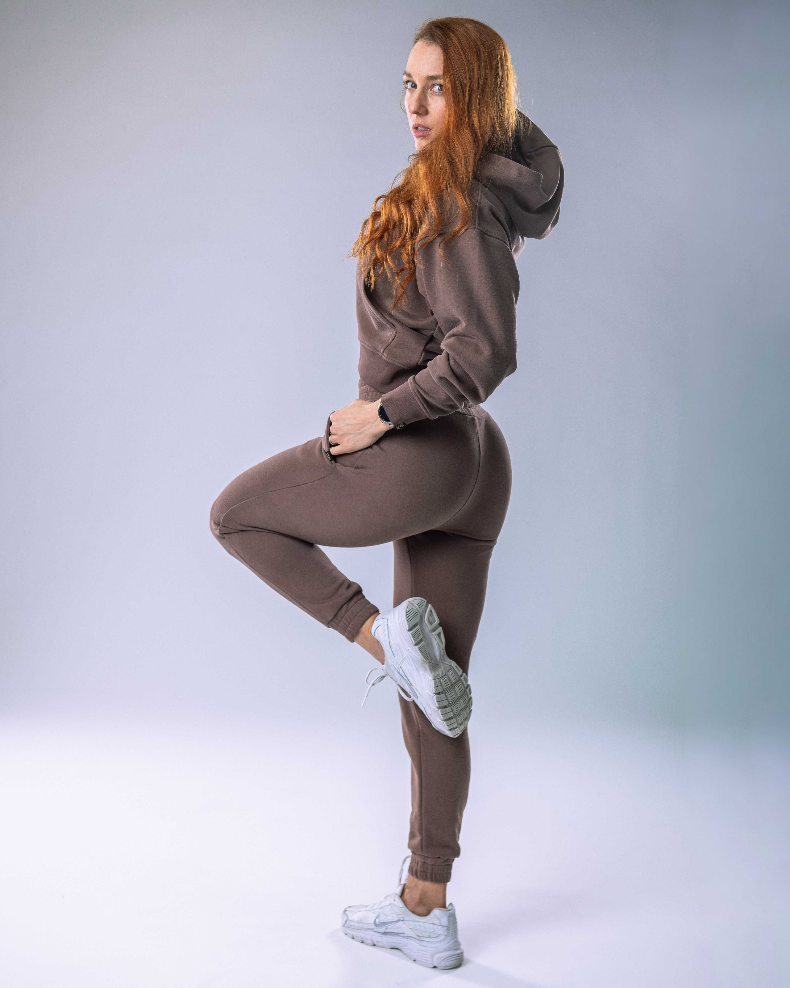 Women’s Hoodie Oversize Brown M-5