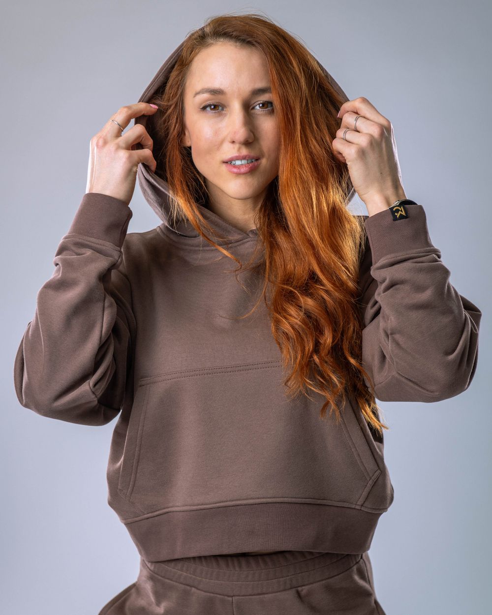 Women’s Hoodie Oversize Brown XS
