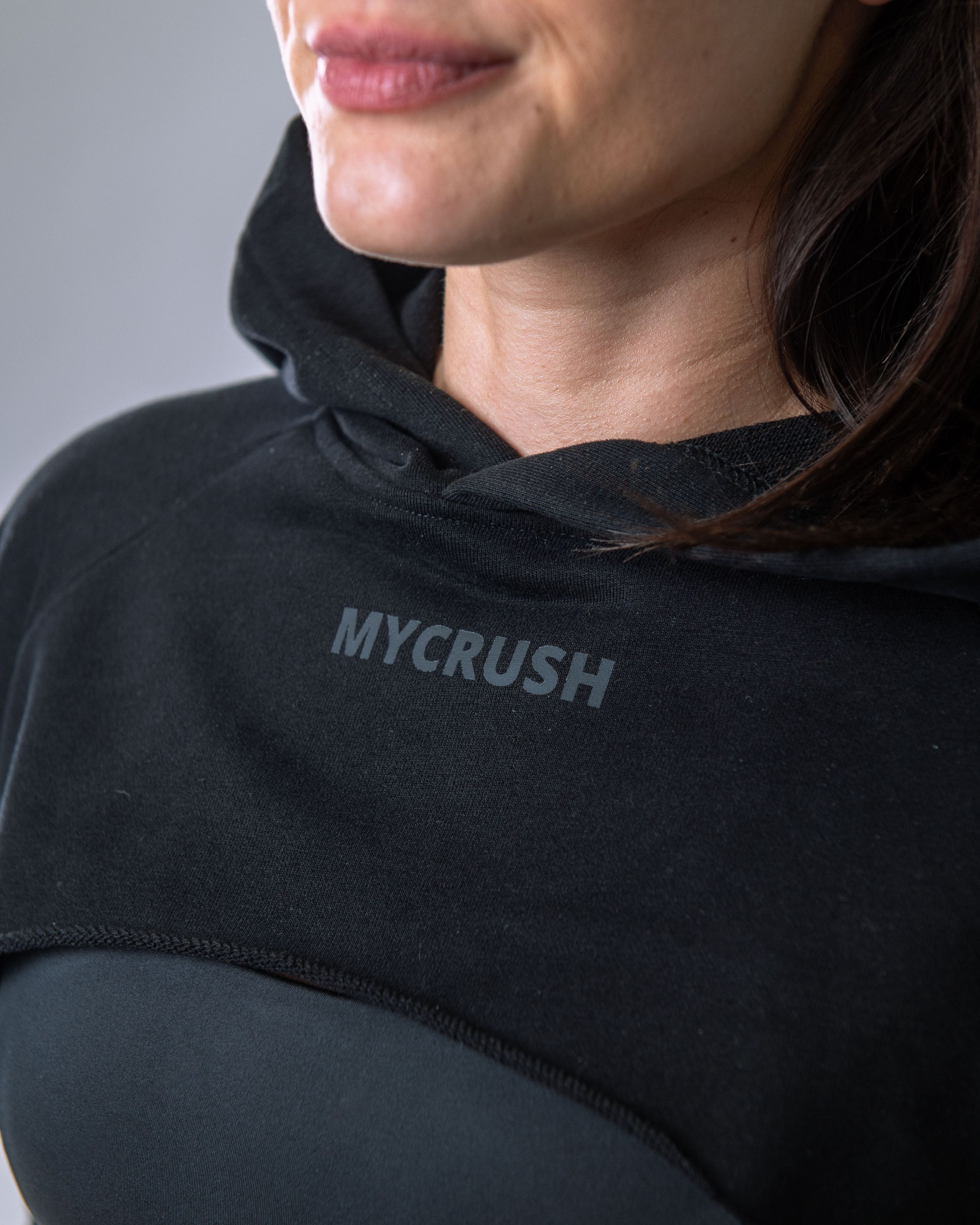 Women’s Ultra Crop Hoodie Black S-3