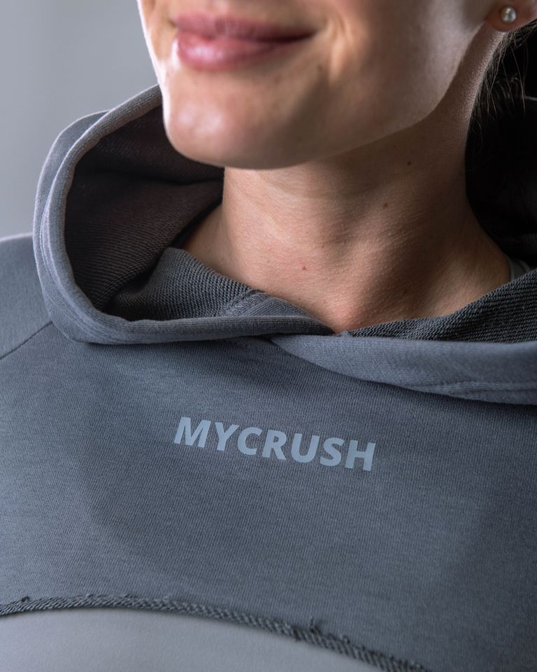 Women’s Ultra Crop Hoodie Grey L-3