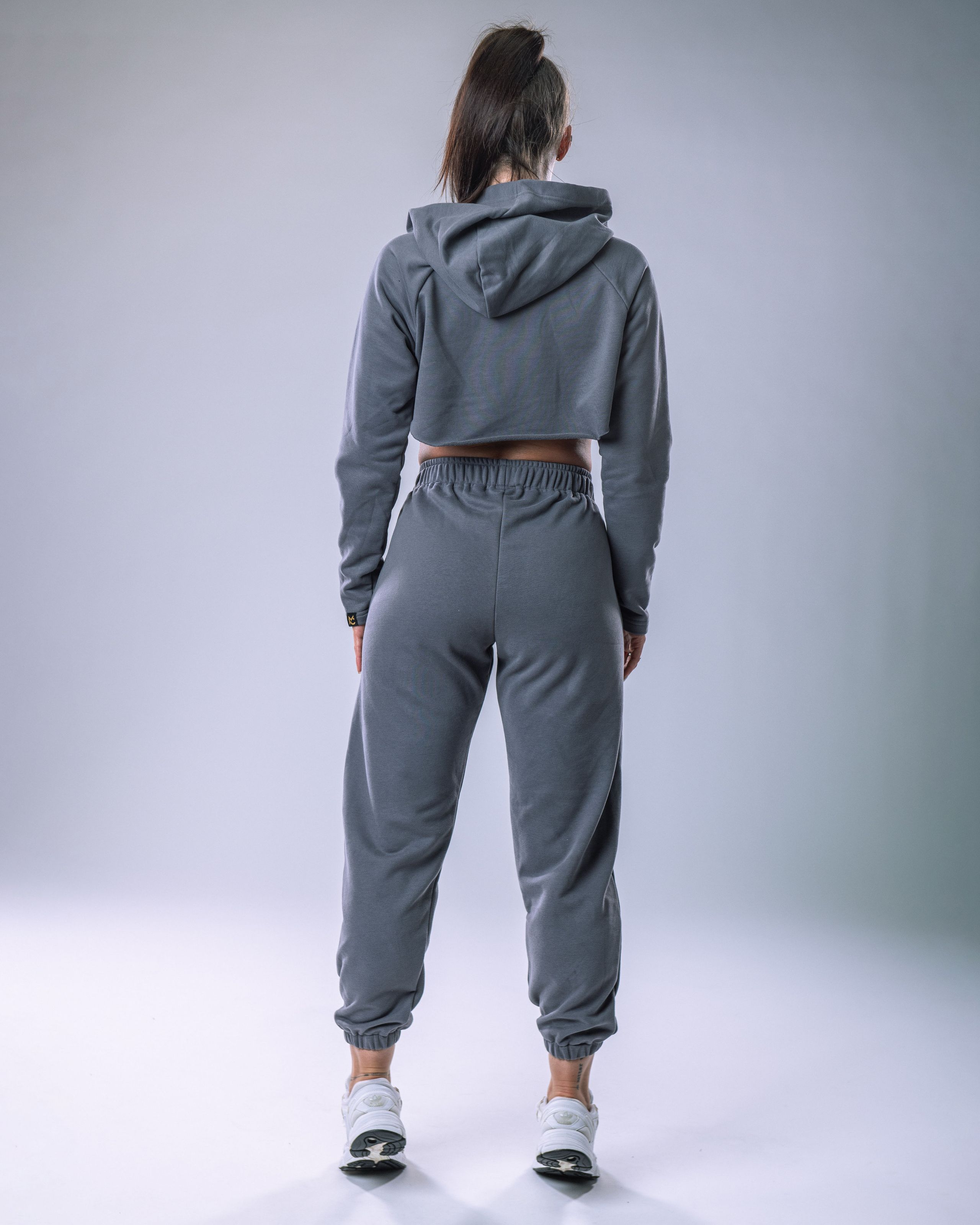 Women’s Ultra Crop Hoodie Grey S-6