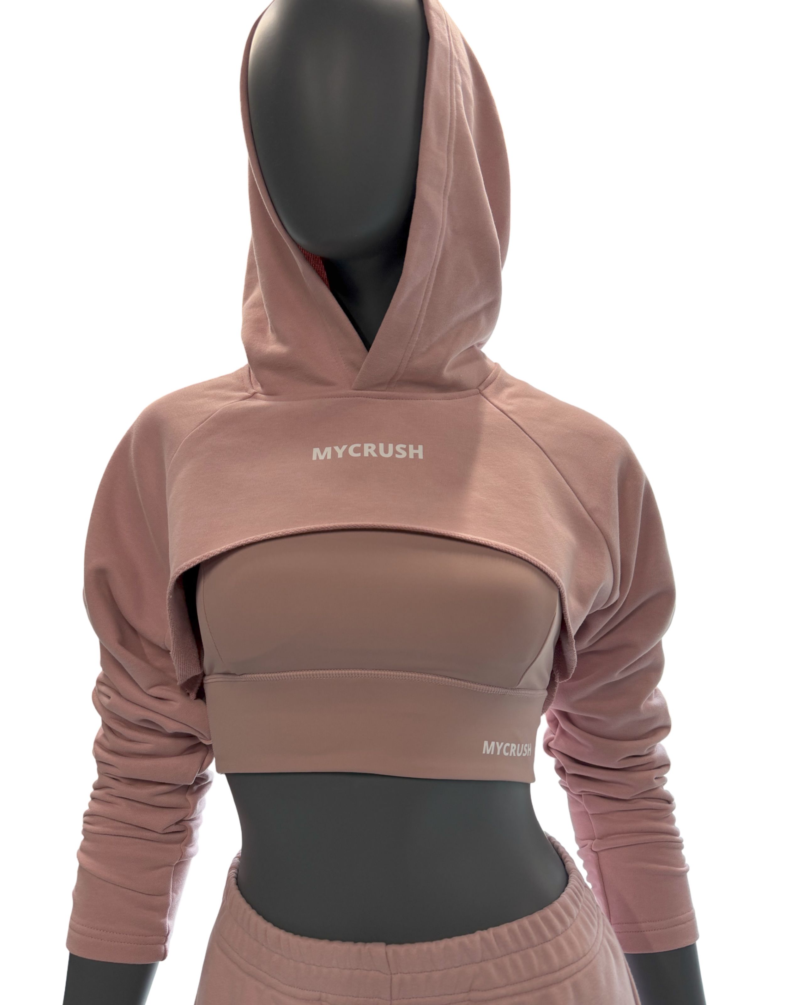 Women’s Ultra Crop Hoodie Pink S-0