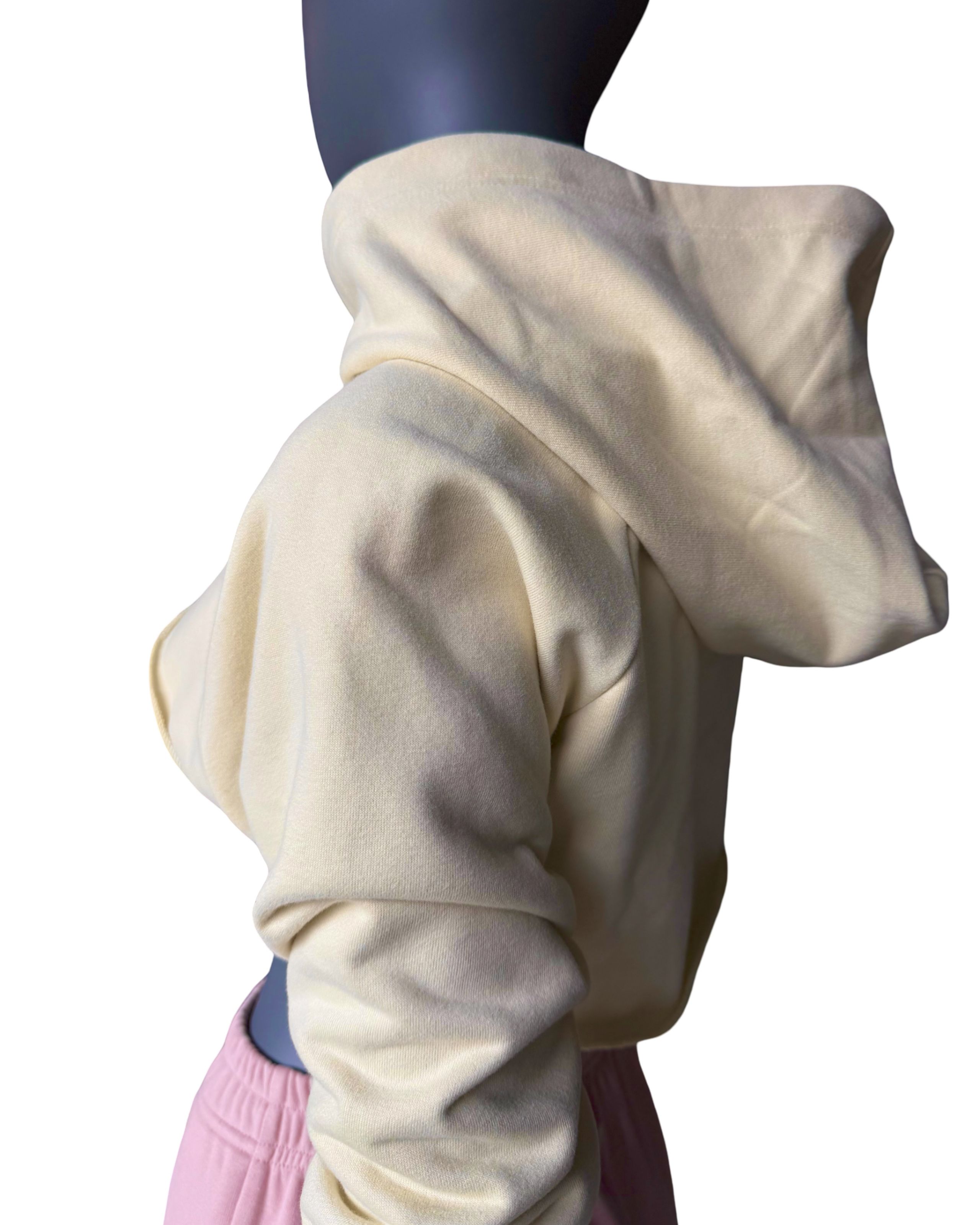 Women’s Ultra Crop Hoodie Yellow XS-2